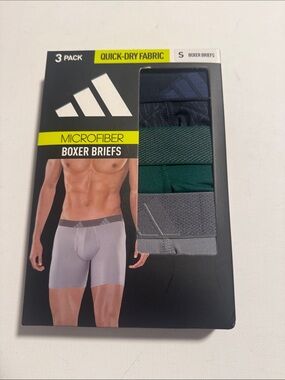 Adidas Boxer Briefs Mens Small 3 Pack